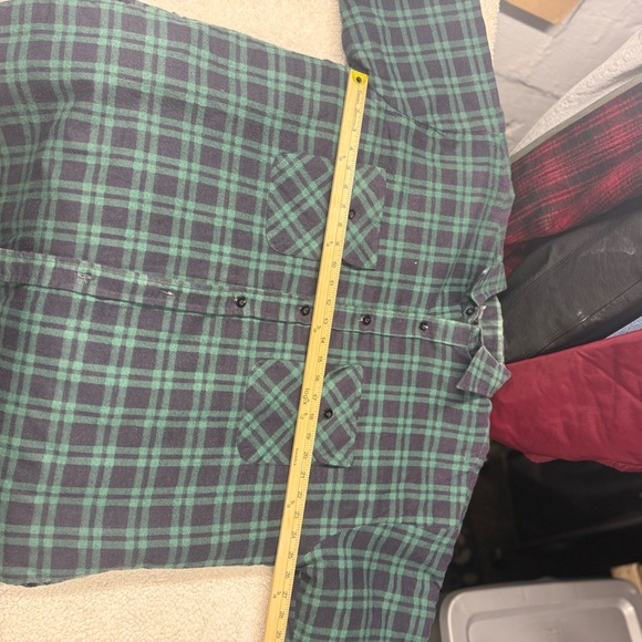 Premier International for men Green&dk purp Plaid Men's insulated flannel Jacket - Picture 4 of 6